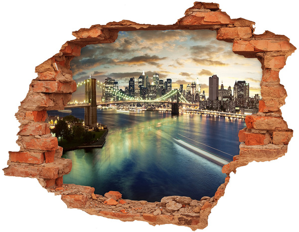 Autocolant gaură 3D Manhattan New York City