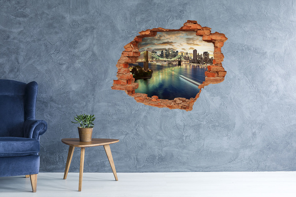 Autocolant gaură 3D Manhattan New York City