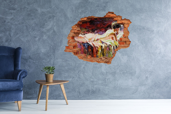 Autocolant un zid spart cu priveliște Peisaj montan pitoresc