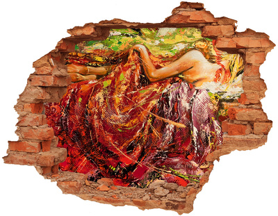 Autocolant un zid spart cu priveliște Lumea scufundată a culorilor