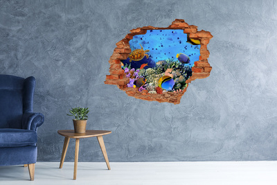 Autocolant gaură 3D recif de corali
