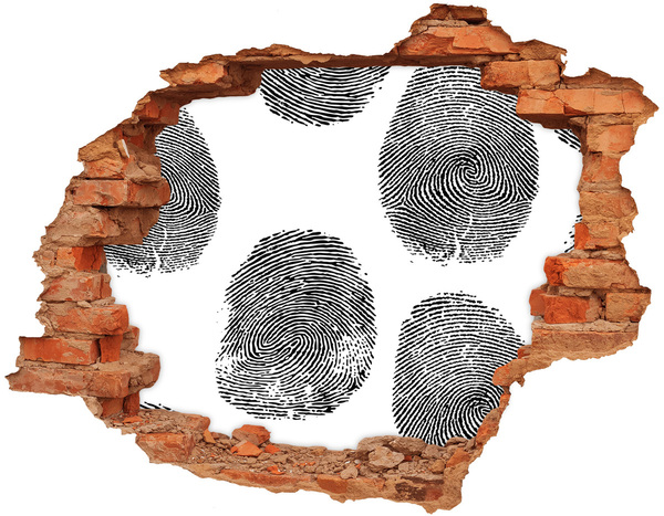 Fototapet 3D gaură în perete Amprente