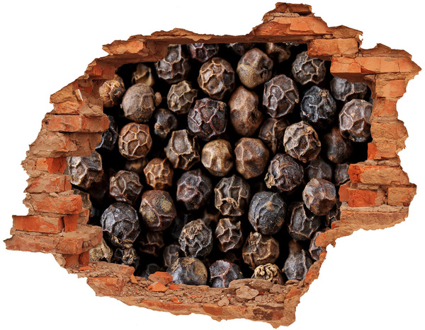 Fototapet 3D gaură în perete Condimente aurii într-o gaură în perete