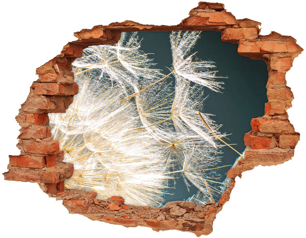 Fototapet 3D gaură în perete Un peisaj floral în spatele găurii