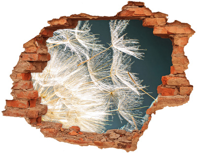 Fototapet 3D gaură în perete Un peisaj floral în spatele găurii