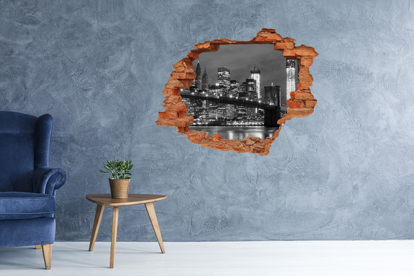 Fototapet 3D gaură în perete Manhattan New York City