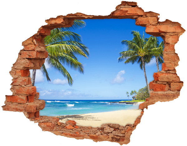 Autocolant autoadeziv gaură plaja tropicala