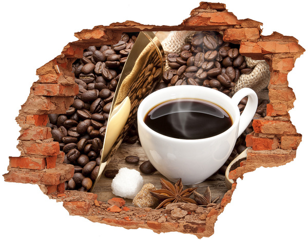 Autocolant 3D gaura cu priveliște Cafea în inima naturii