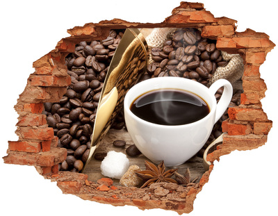 Autocolant 3D gaura cu priveliște Cafea în inima naturii