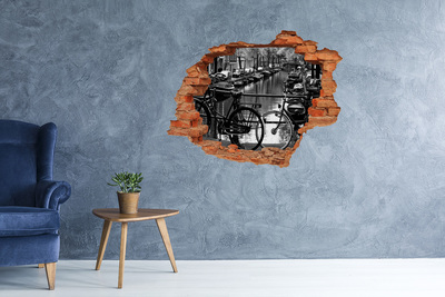 Autocolant un zid spart cu priveliște Canalul pentru biciclete