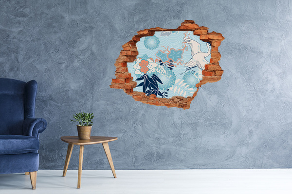 Autocolant 3D gaura cu priveliște Lumea subacvatică a coralilor