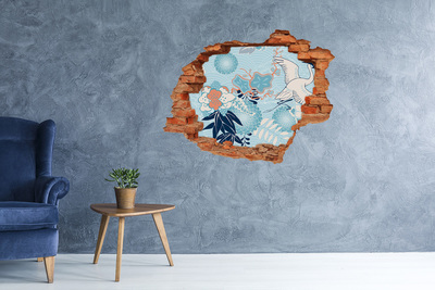 Autocolant 3D gaura cu priveliște Lumea subacvatică a coralilor