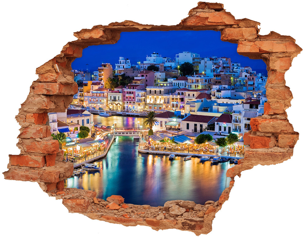 Autocolant gaură 3D Creta Grecia