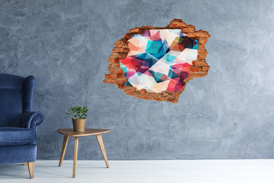 Autocolant autoadeziv gaură Lumea cristalină colorată