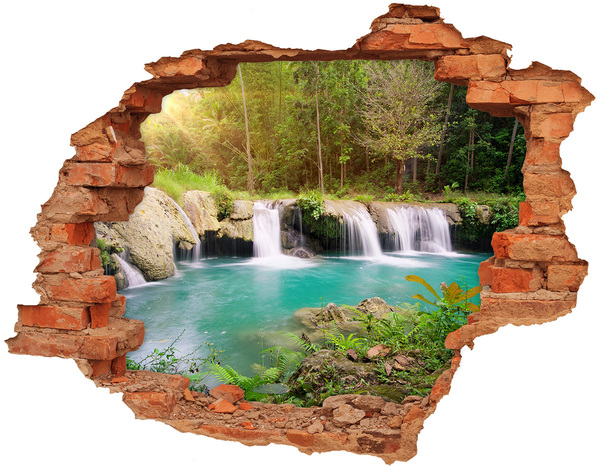 Fototapet un zid spart cu priveliște Cascada din pădure