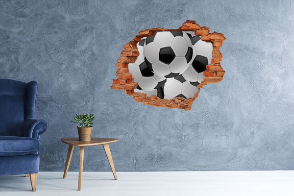Autocolant 3D gaura cu priveliște Fotbal