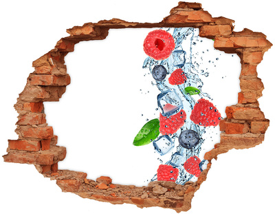 Autocolant gaură 3D Cocktail de fructe cu gheață