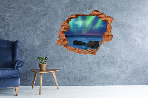 Autocolant autoadeziv gaură Aurora boreala