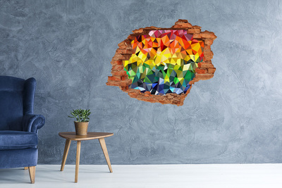 Fototapet 3D gaură în perete Gaură colorată în perete