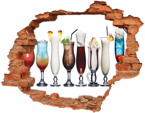 Autocolant 3D gaura cu priveliște O oază de cocktailuri de neuitat