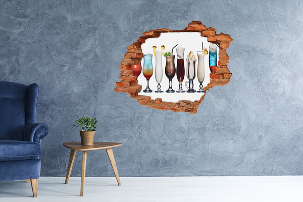 Autocolant 3D gaura cu priveliște O oază de cocktailuri de neuitat