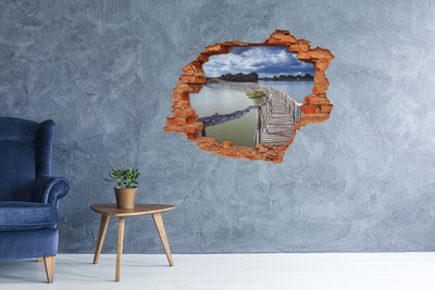 Autocolant autoadeziv gaură Un pod pe apă