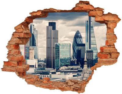 Autocolant gaură 3D Vedere a orașului modern