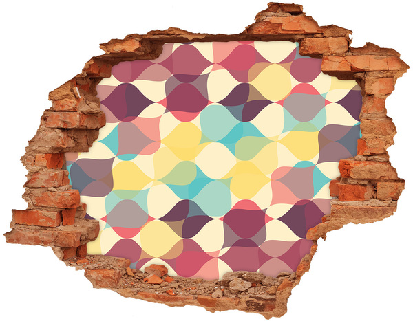Autocolant gaură 3D fundal geometrică