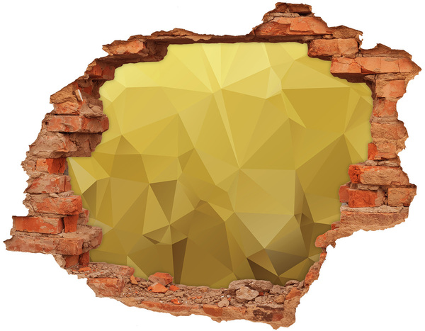 Autocolant 3D gaura cu priveliște Crăpătura aurie din perete