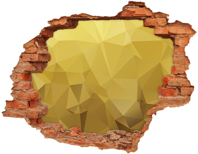 Autocolant 3D gaura cu priveliște Crăpătura aurie din perete