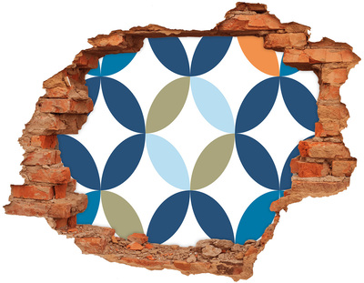 Autocolant gaură 3D Un model modern pe fundalul peretelui