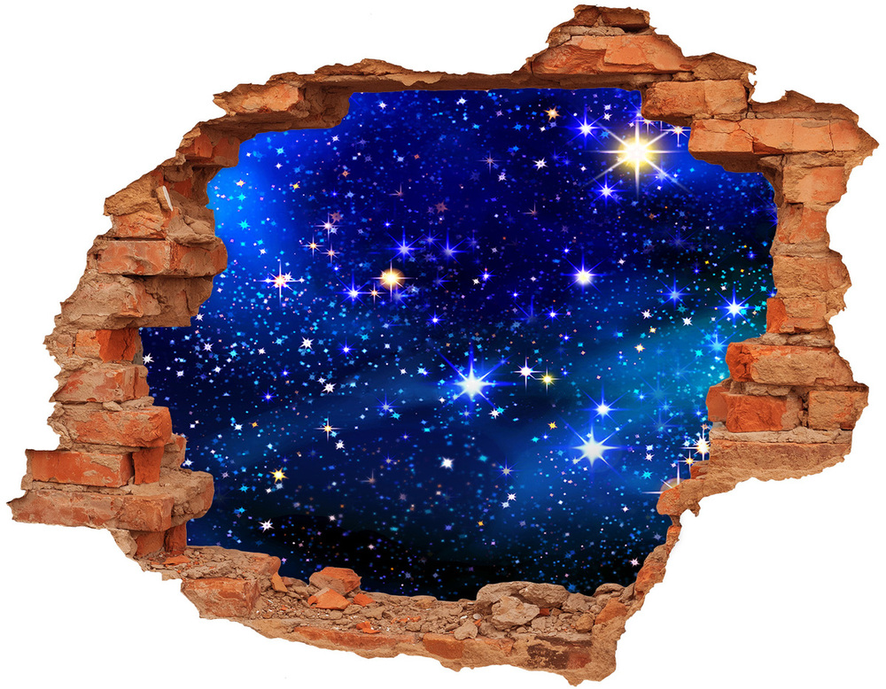 Autocolant de perete gaură 3D Cer înstelat