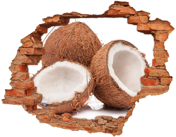 Fototapet 3D gaură în perete Comori de cocos