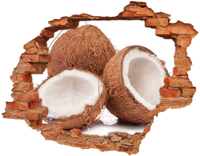 Fototapet 3D gaură în perete Comori de cocos