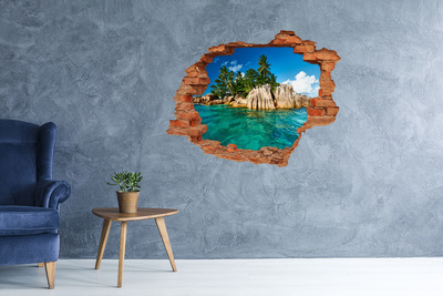 Fototapet 3D gaură în perete Insula tropicala