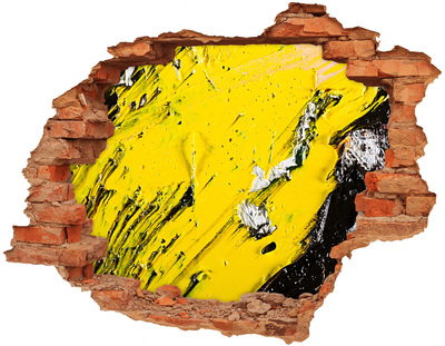 Autocolant gaură 3D Gaură aurie în beton