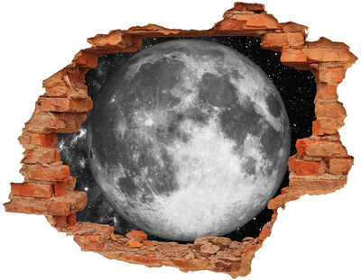 Autocolant de perete gaură 3D Lună