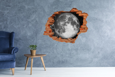 Autocolant de perete gaură 3D Lună