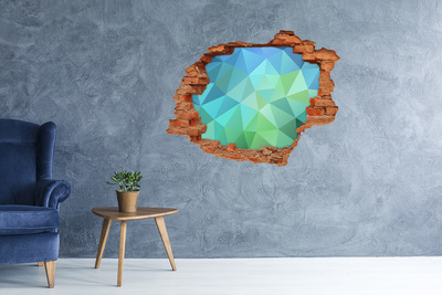 Fototapet un zid spart cu priveliște Gaură virtuală în perete