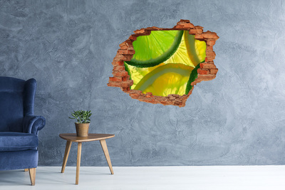 Fototapet 3D gaură în perete Var verde într-o gaură în perete