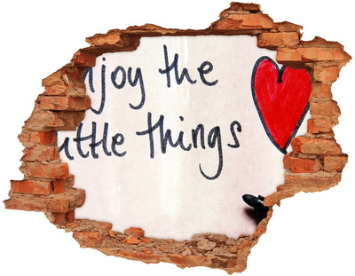 Autocolant de perete gaură 3D Un perete deteriorat cu o inscripție