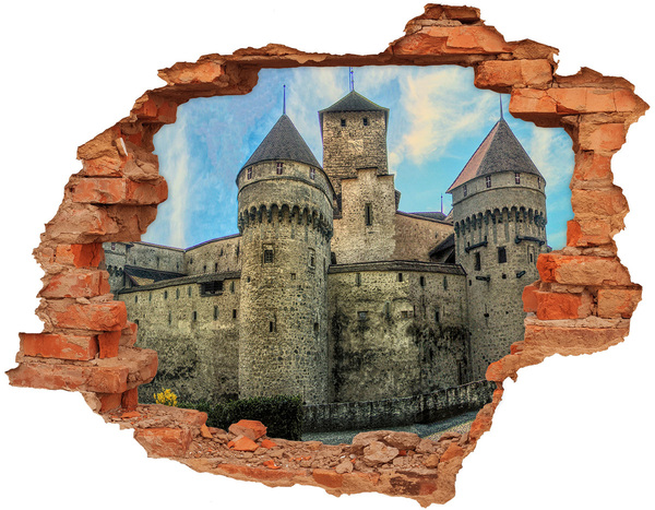 Fototapet 3D gaură în perete Un castel în ruine