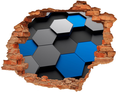 Autocolant autoadeziv gaură Hexagonuri moderne în perete