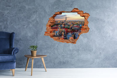 Fototapet un zid spart cu priveliște O vedere de sus a orașului