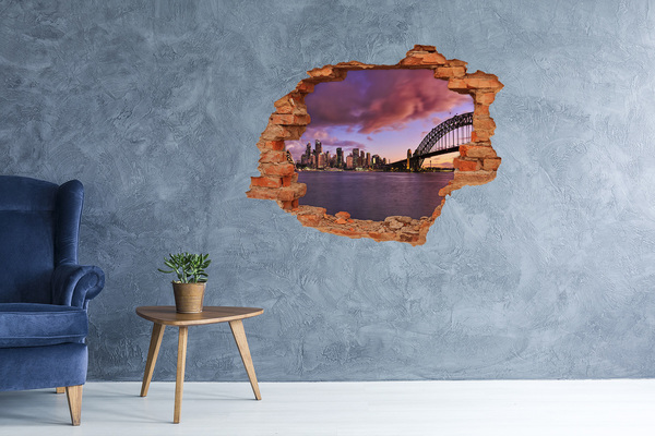 Autocolant autoadeziv gaură Vedere a orașului Sydney