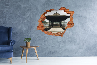 Autocolant gaură 3D Vedere a digului peste apă