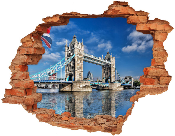 Fototapet 3D gaură în perete Podul Turnului din Londra