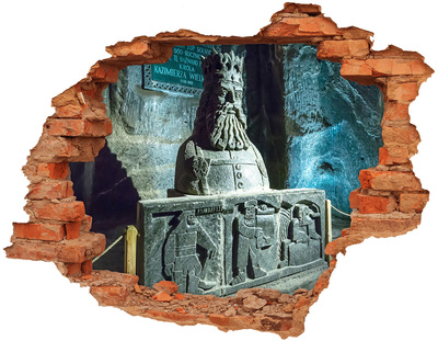 Autocolant de perete gaură 3D Sculptură rupestră antică