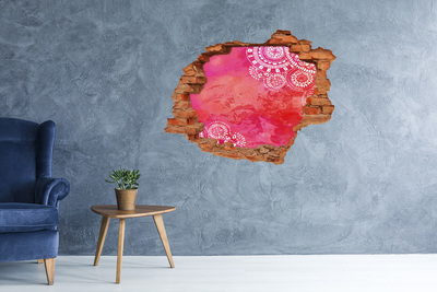 Autocolant de perete gaură 3D Gaură colorată în perete