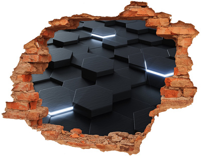 Fototapet 3D gaură în perete Spațiu modern în spatele zidurilor